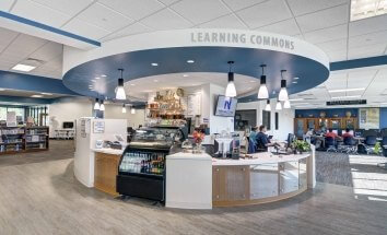 Common area and food counter