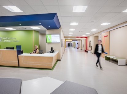 JPS Health Network Medical Home Clinic Hallway and Reception Area Large