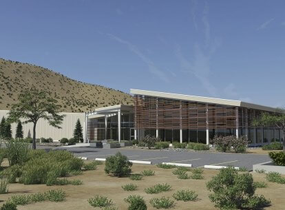 exterior view of data center