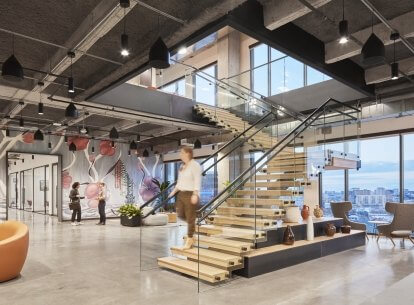 Worldwide Express HQ staircase