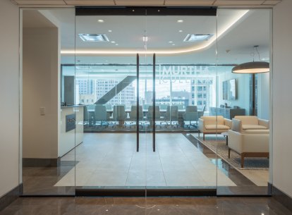 Corgan designed law firm entrance