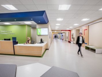 JPS Health Network Medical Home Clinic Hallway and Reception Area Small