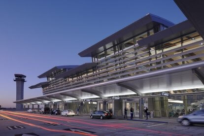 SMF Central Terminal B Roadway-night view