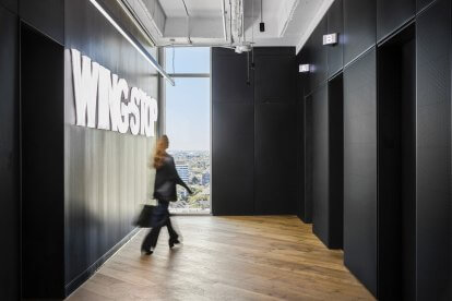 Corgan designed Wingstop office elevators