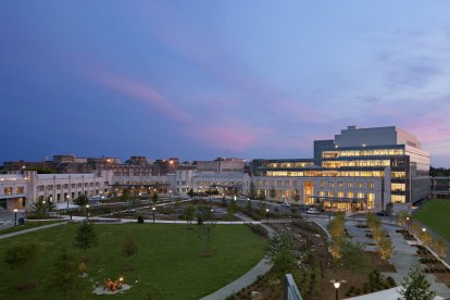 Duke Cancer Center evening view