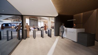 Admirals Club ORD Reception rendering