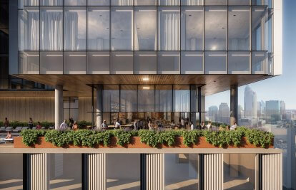 Charlotte hotel rendering balcony