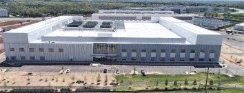 Aerial view of data center