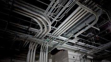 Intricate data center ceiling