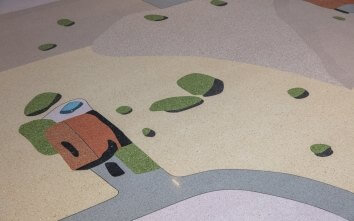 PHX Sky Harbor Airport Terrazzo Floor Detail - Mountain