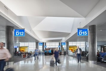 PHX Sky Harbor Airport Interior Gate Skylights 