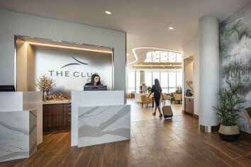 CLT entrance with an employee at the front desk