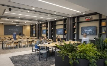 presentation space at coworking building