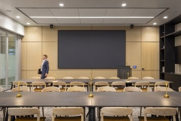 presentation space in coworking building