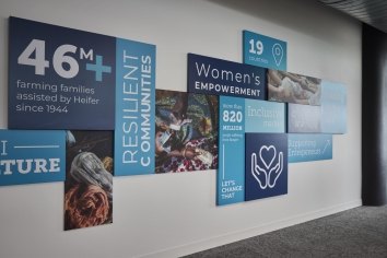 Heifer International Values Wall