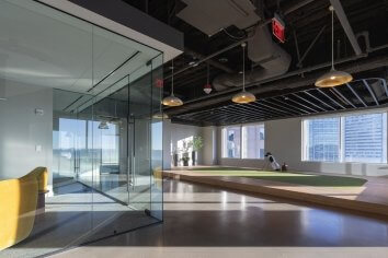 One Lincoln Center golf simulator