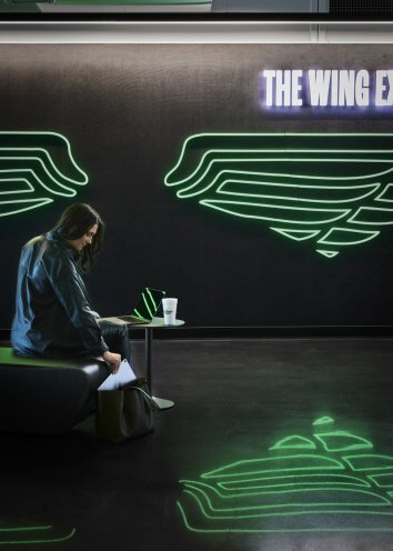 Corgan designed neon Wingstop sign