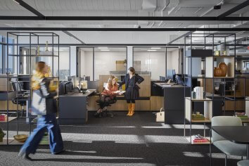 Corgan designed Wingstop office desks