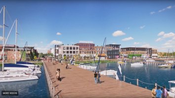Riverfront master plan rendering