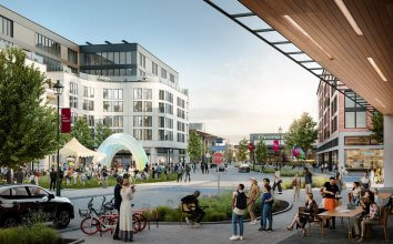 Master planning rendering retail