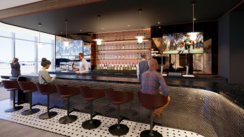 Admirals Club ORD rendering bar