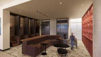 Admirals Club ORD entrance rendering