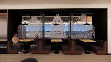 Admirals Club ORD booth rendering