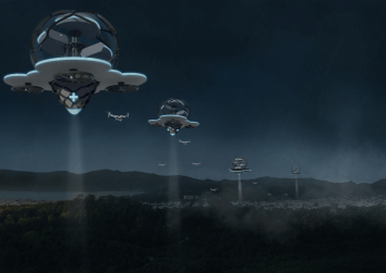 Drones and floating hubs