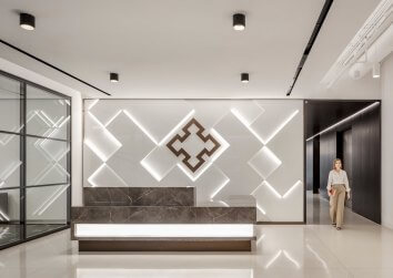 Investment Firm Reception Desk