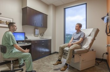 UT Southwestern Moncrief Cancer Institute Patient Room Rendering Small